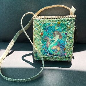 NWT Cappelli Straw Jeweled Mermaid Bag